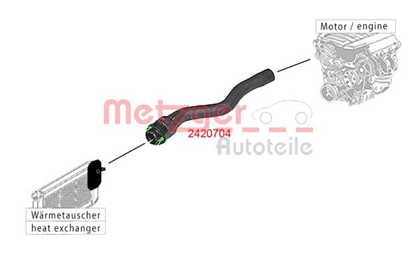 METZGER 2420704 Kühlerschlauch